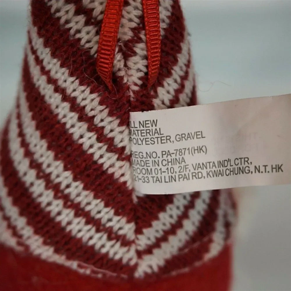 Christmas Gnome Felt Bottom Striped Knit Hat 7